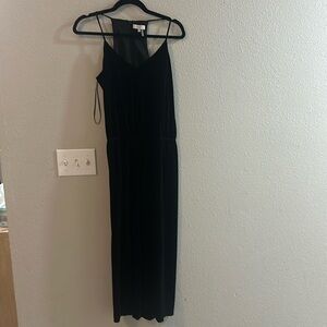 Black velvet jumpsuit